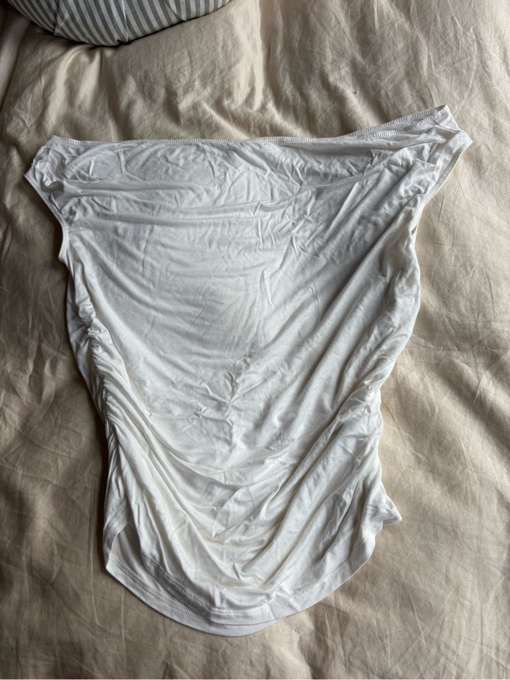 Elodie White Draped Top